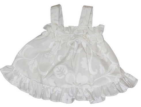 RJC Toddler Girls Classic Hibiscus Ruffle Wedding White Dress