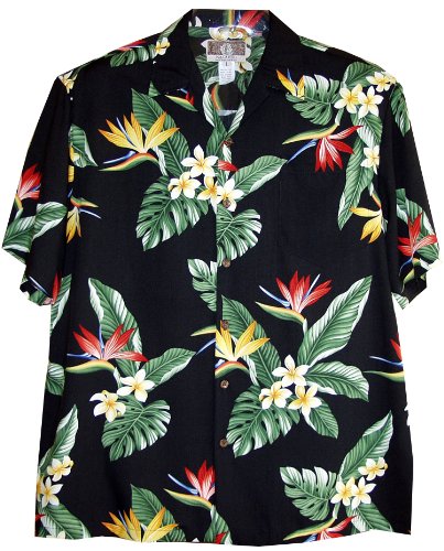 RJC Mens Bird of Paradise Display Rayon Shirt