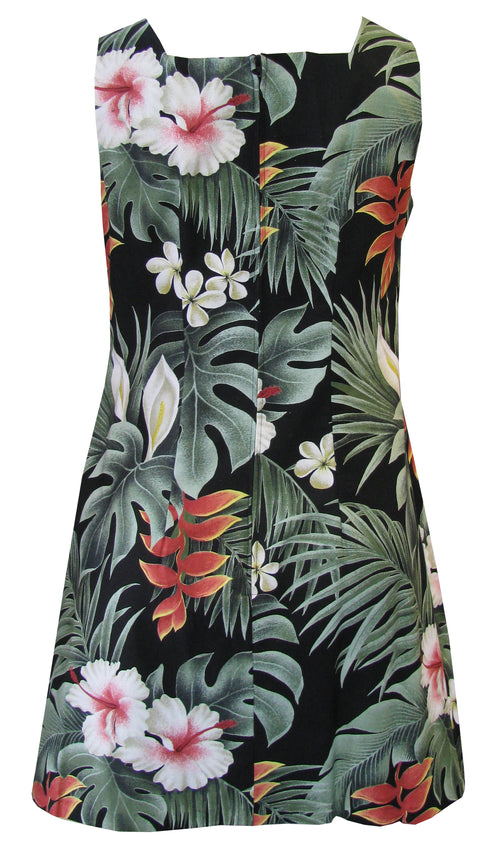 Hibiscus Heliconia Women's A-Line Hawaiian Short Tank Dress