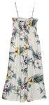 Hibiscus Stephanotis Women's Hawaiian Smocked Dress