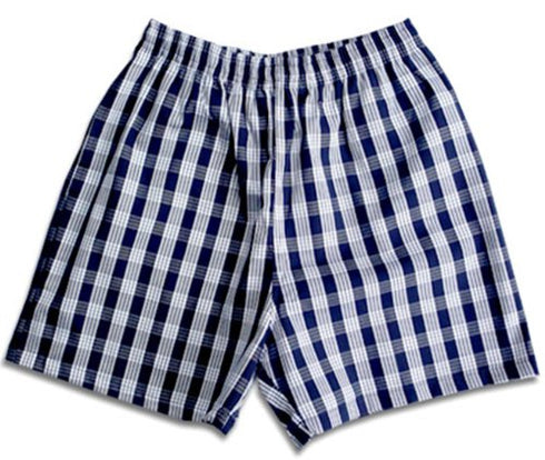 Pineapple Juice Mens Palaka Plaid Elastic Waistband Vintage Shorts