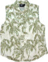 Palm Trees Women's Fitted Sleeveless Aloha Blouse - Regular & Plus Size