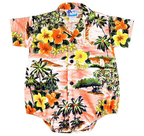 Island Hibiscus RJC Hawaiian Boys Onesie