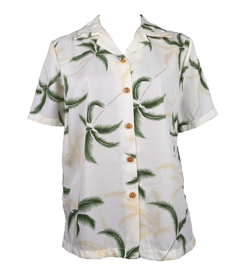 Hurricane Palm Women's Hawaiian Camp Shirt
