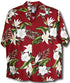 RJC Mens White Orchid Hibiscus Rayon Shirt