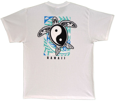 Ying Yang Turtle Screenprinted Hawaiian T-Shirt