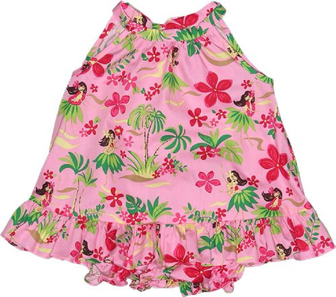 RJC Baby Girls Hula Girl Fun Halter Dress 2pc Set