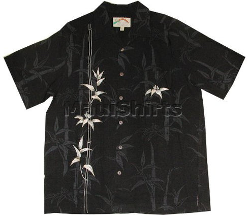 Paradise Found Mens Bamboo Courage Jacquard Embroidered Shirt