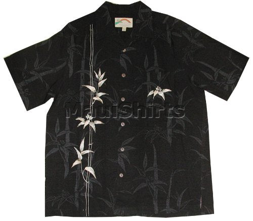 Paradise Found Mens Bamboo Courage Jacquard Embroidered Shirt