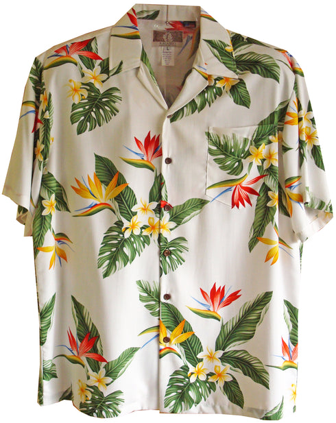 RJC Mens Bird of Paradise Display Rayon Shirt