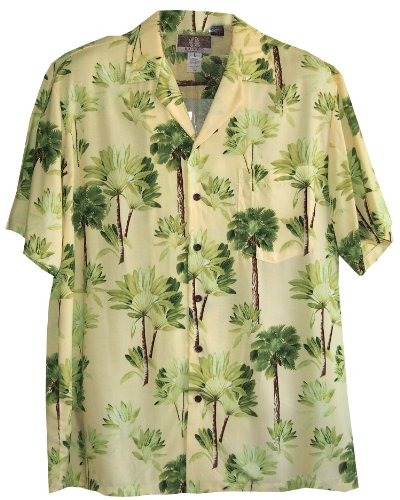RJC Mens Fan Fancy Tree Rayon Shirt