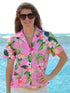Orchid Plumeria Women's Hawaiian Camp Shirt