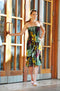 Women’s Smocked Tube Dress – Oriental Watercolor Print