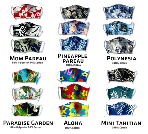 Hawaiian Cotton Face Masks