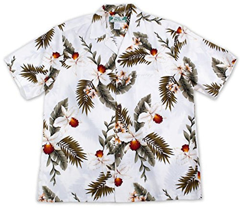 Two Palms Mens Hawaiian Orchid Rayon Shirt