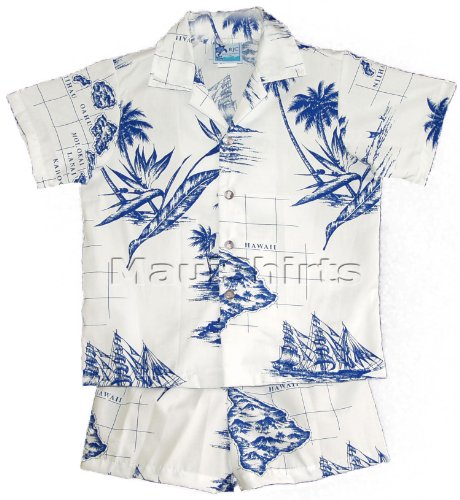 RJC Boys Hawaiian Island Map 2pc Set