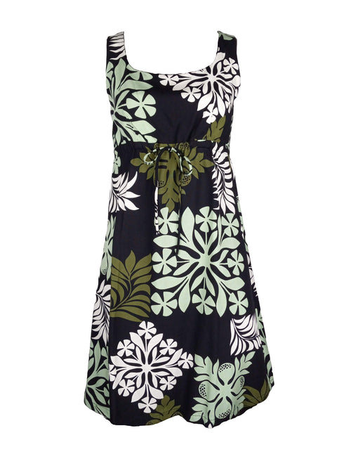 Heritage Hawaiian IV Women's Empire Tie Front Hawaiian Dress (Regular Fit)