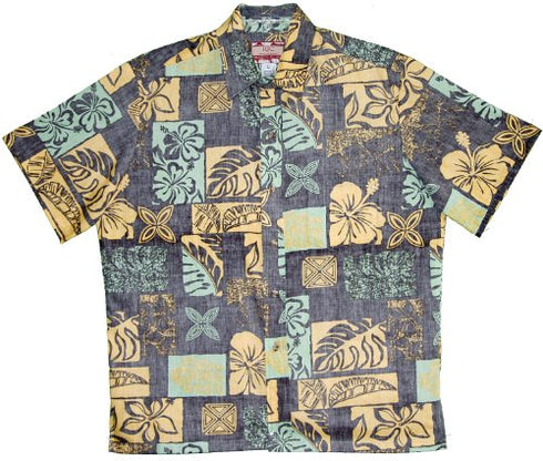 RJC Mens Bold Hawaiian Leaf Reverse Shirt