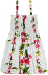 Plumeria Bamboo Panel Girl's Hawaiian Smocked Dress