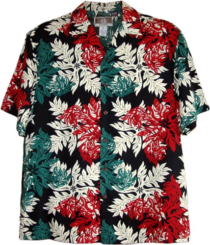 RJC Mens Hawaiian Christmas Snowflake Rayon Shirt