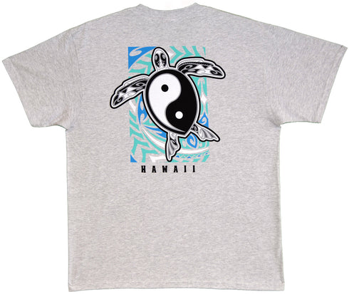 Ying Yang Turtle Screenprinted Hawaiian T-Shirt