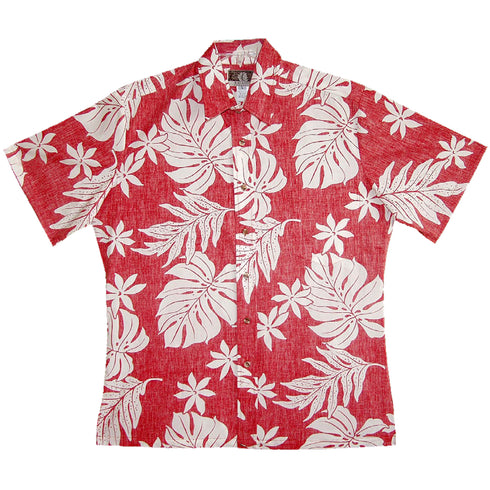Magnificent Monstera - Reverse Print Hawaiian Cotton Mens Shirt