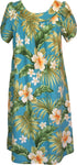 RJC Women's Hibiscus Plumeria Fern Muumuu Dress