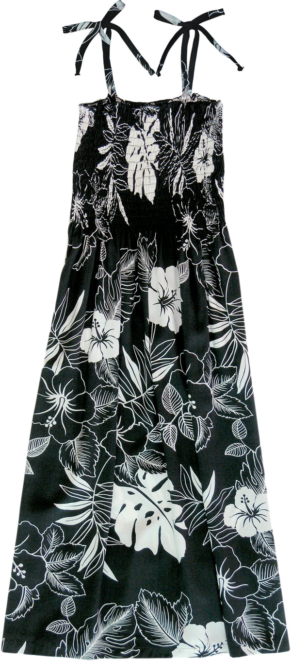 Exquistie Hibiscus Women's Hawaiian Smocked Dress