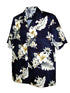 Pacific Legend Mens Plumeria Hibiscus Feather Fern Shirt