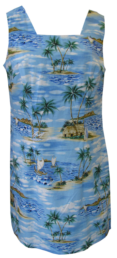 Polynesian Island Women's A-Line Hawaiian Short Tank Dress