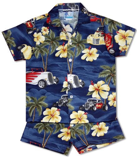 RJC Boys 6 Months to 7 Toddler Hibiscus Drag Racer 2pc Set