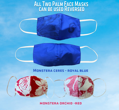 Hawaiian Cotton Face Mask Reversable