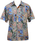 Made in USA - Go Barefoot Men's Honu Turtle Tapa Reverse Aloha Shirt