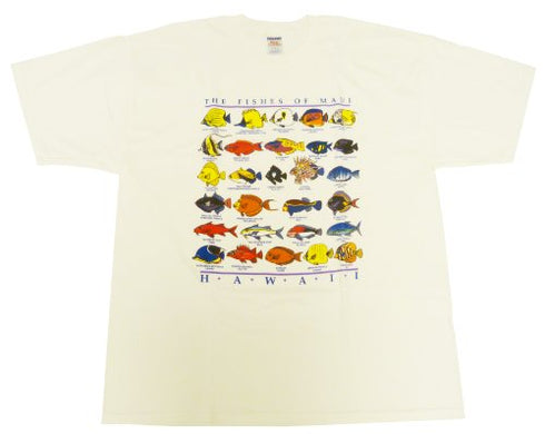 RJC Men's The Fishes of Maui Hawaiian Tshirt - Maui Imprint