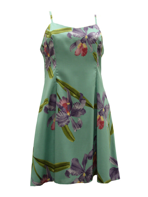 Double Orchid Women's Princess Seam Flared Hawaiian Dress (Petite Size)