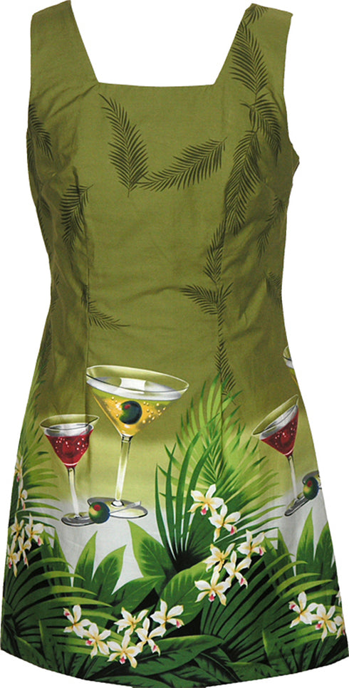 Floating Martini Women's A-Line Hawaiian Short Tank Dress