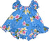 RJC Baby Girl's Cute Plumeria Puff Sleeve Hawaiian 2pc Dress Set