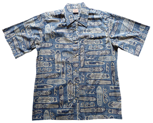 Made in USA - Go Barefoot Men's Surfboards Reverse Aloha Shirt