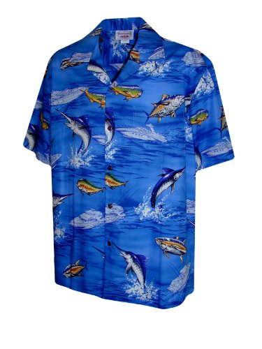 Pacific Legend Mens M to 4X Deep Water Ocean Fish Shirt