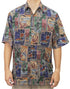 Go Barefoot Mens Honu Tapa Peached Cotton Shirt