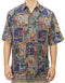 Go Barefoot Mens Honu Tapa Peached Cotton Shirt