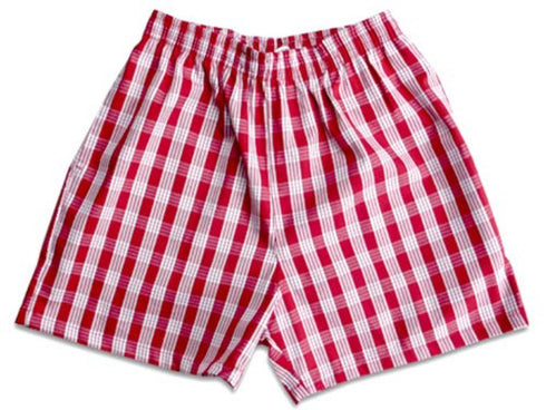 Pineapple Juice Mens Palaka Plaid Elastic Waistband Vintage Shorts