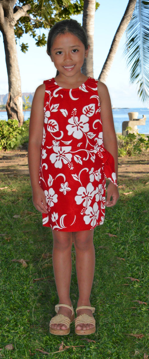 RJC Girls Classic Hibiscus Sarong Dress