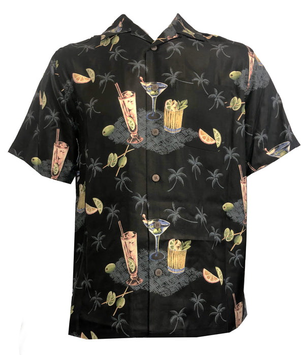 Paradise Found Men's Pau Hana Cocktail Silk Shirt