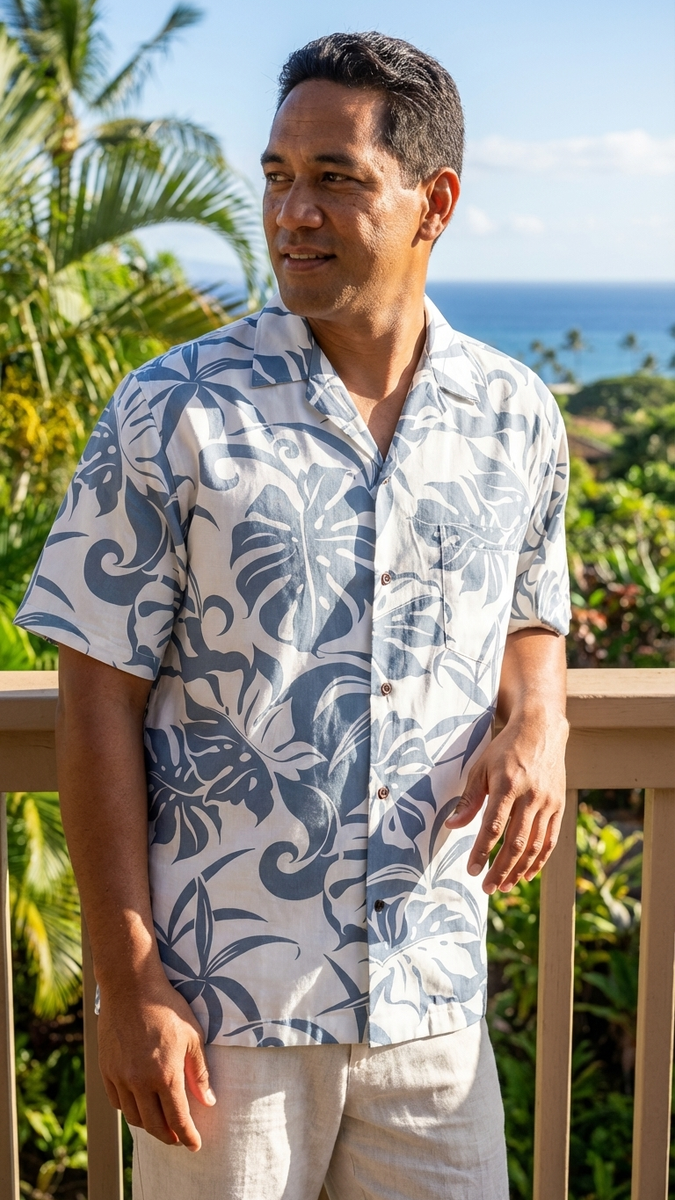 RJC Men's Delicate Tropical Hawaiian Rayon Shirt – 100% Rayon, Made in ...