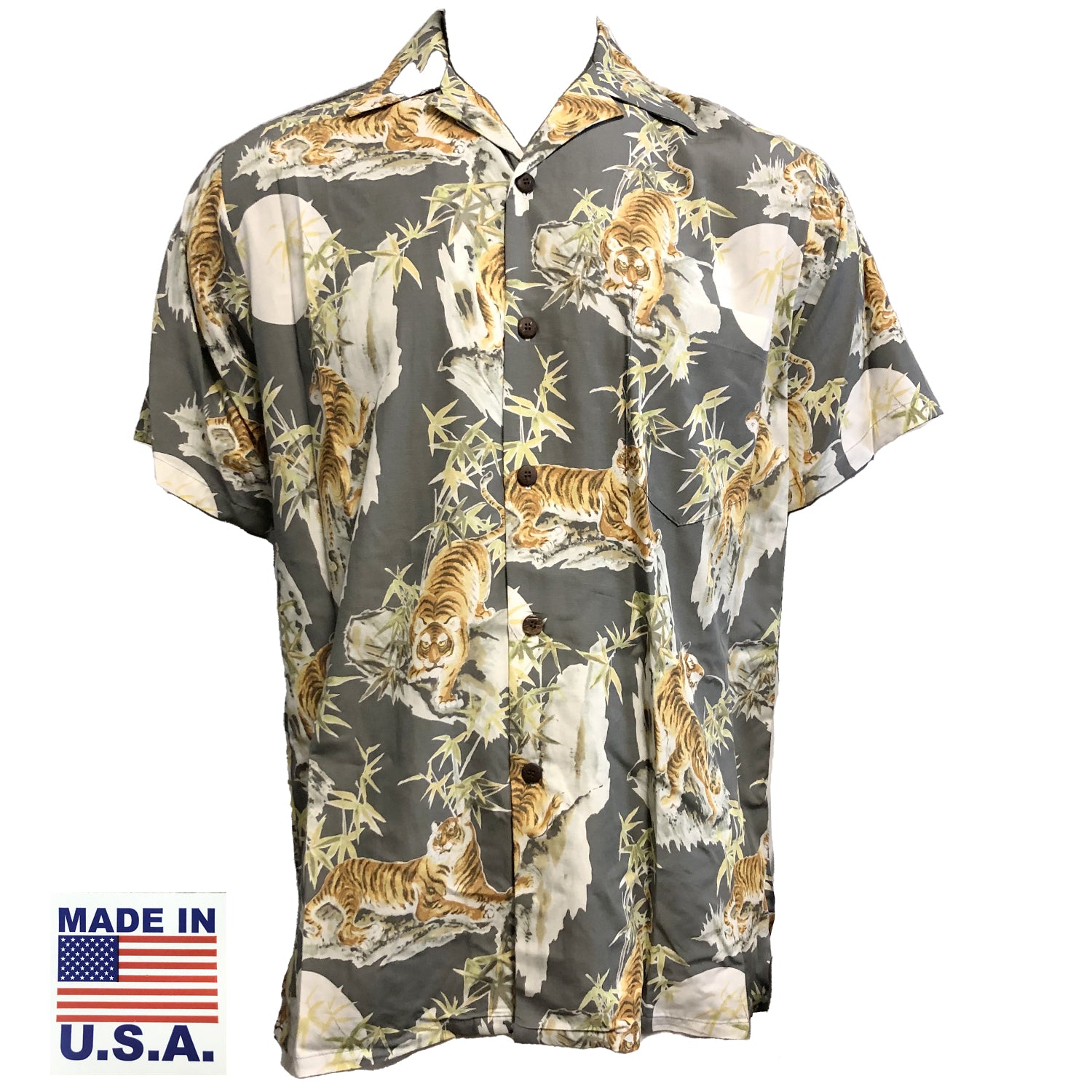 Tigers Faded Men's Classic Hawaiian Custom Made Shirt (Big or Tall Size)